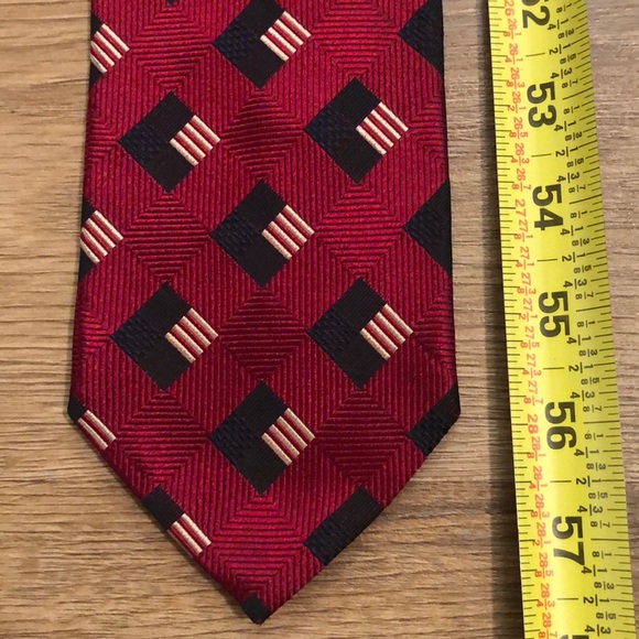 Ermenegildo Zegna Tie/ burgundy print - Picture 8 of 8